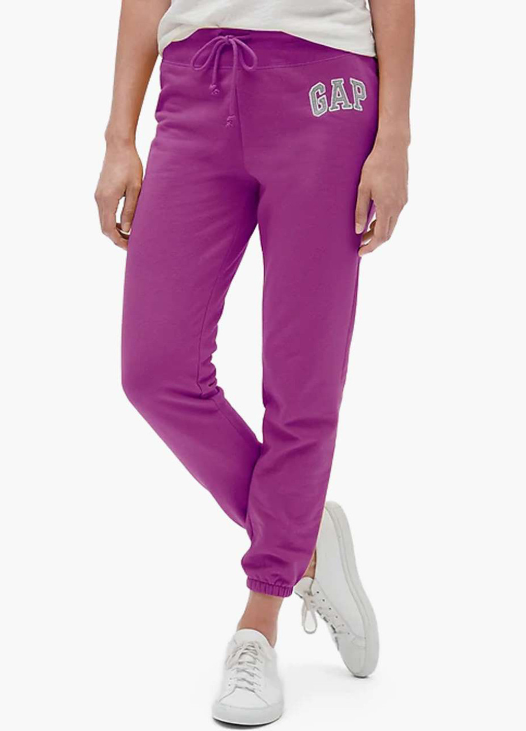 Штани Gap джогери фіолетові спортивні бавовна