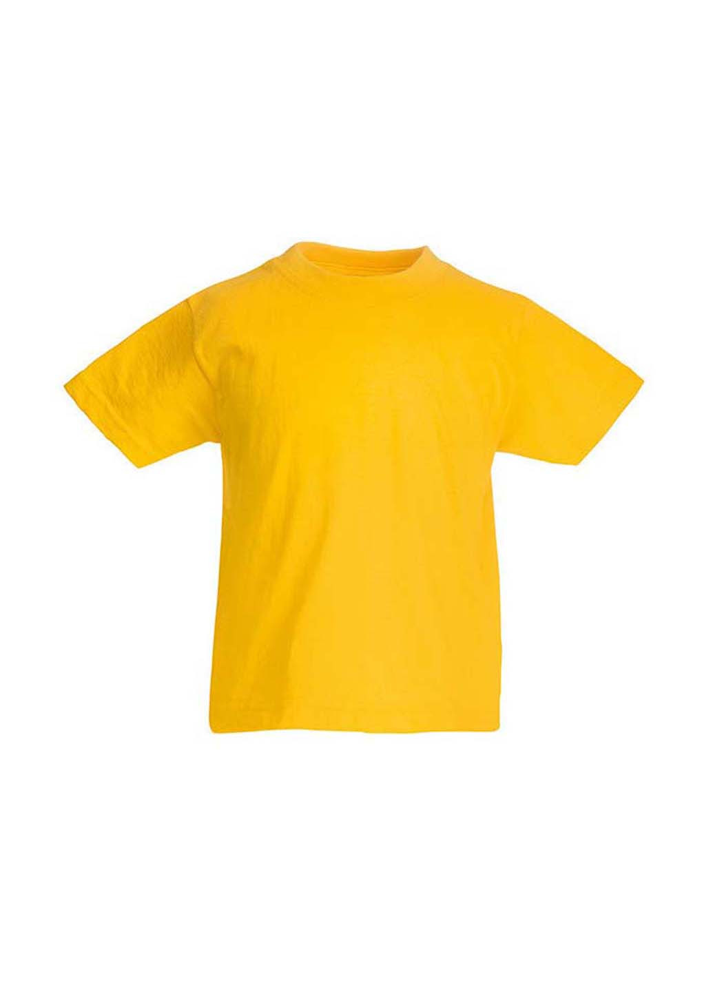Желтая демисезонная футболка Fruit of the Loom D061033034164