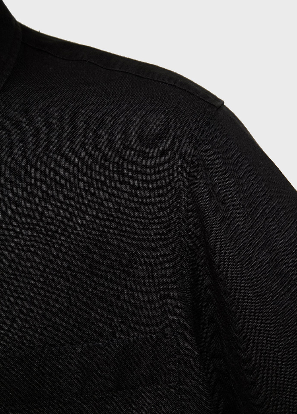 Черная кэжуал рубашка однотонная PRPY