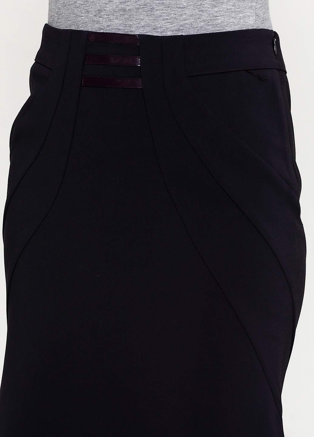 Фиолетовая офисная однотонная юбка Sassofono карандаш