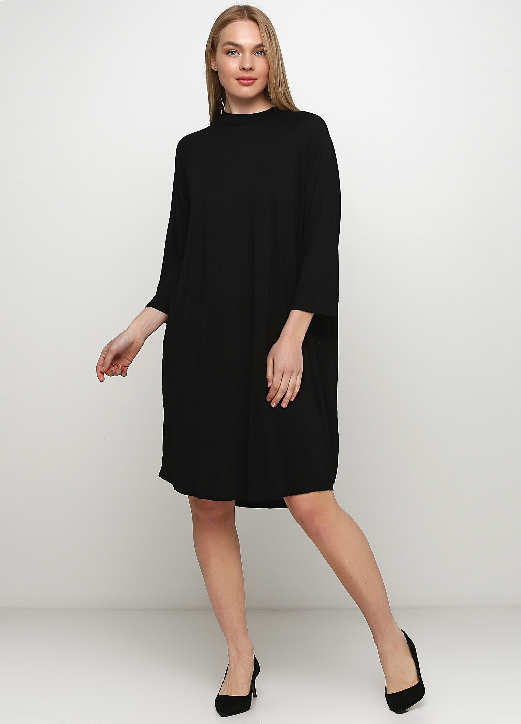 Чорна кежуал плаття, сукня оверсайз H&M однотонна