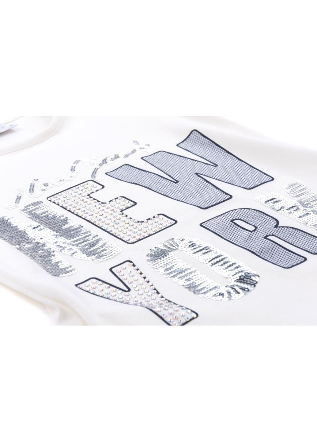 Бежевая демисезонная футболка детская "new york" (1281-128g-beige) Breeze