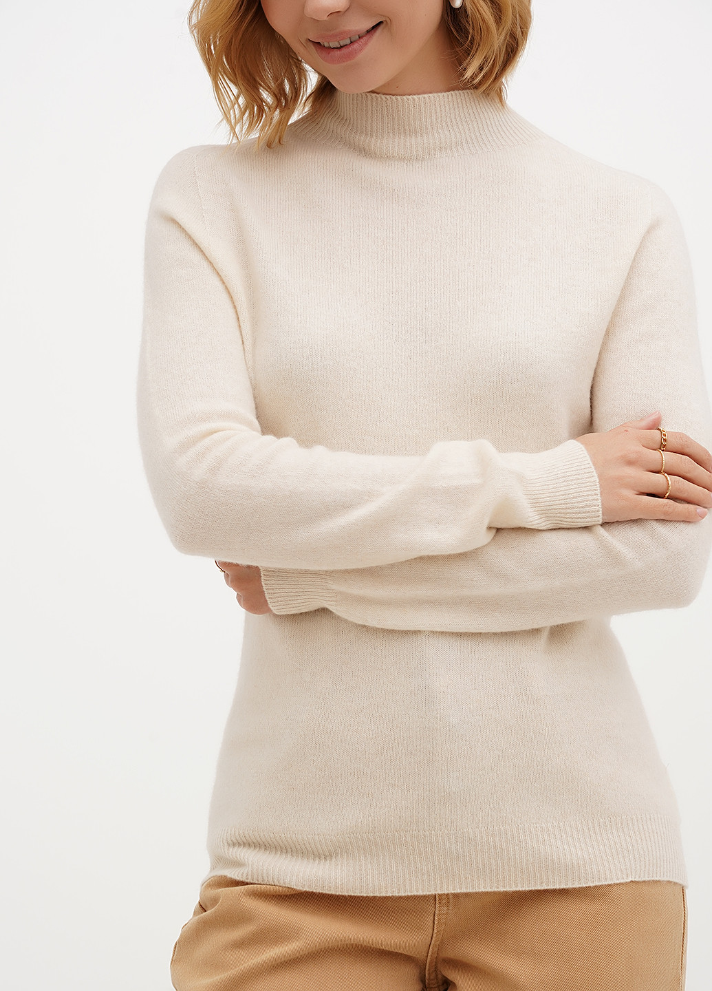 Кремовий демісезонний светр SHEIN