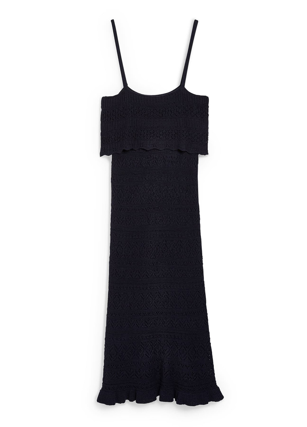 Темно-синее кэжуал платье C&A однотонное