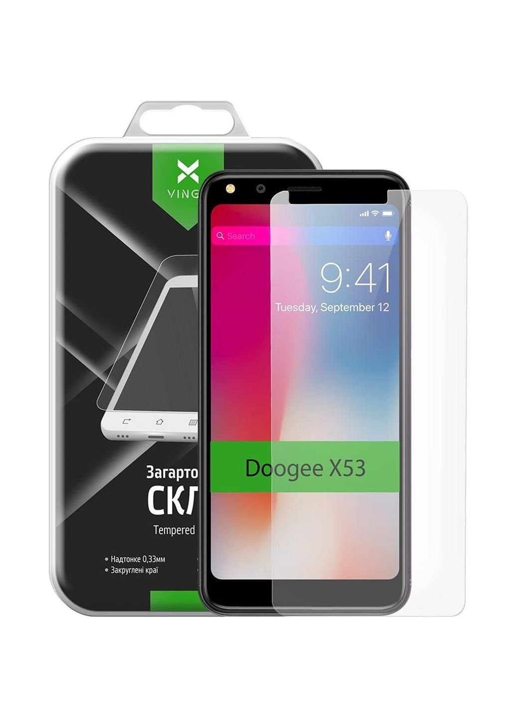 Скло захисне для Doogee X53 (VTPGS-DX53) Vinga (249608641)