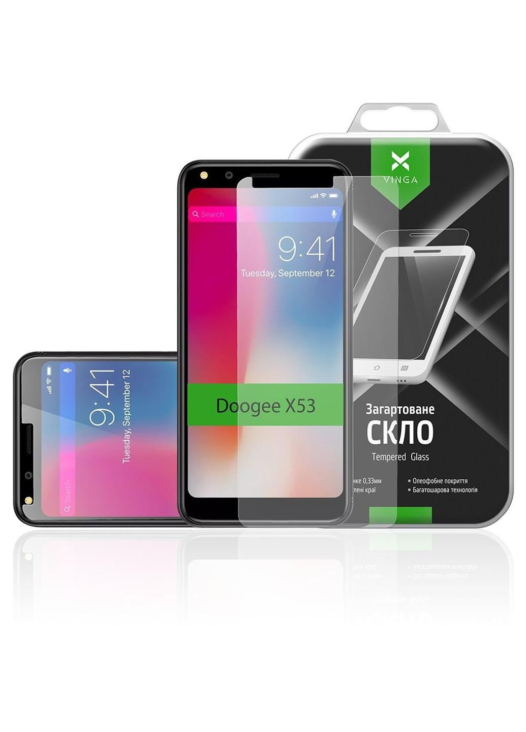 Скло захисне для Doogee X53 (VTPGS-DX53) Vinga (249608641)