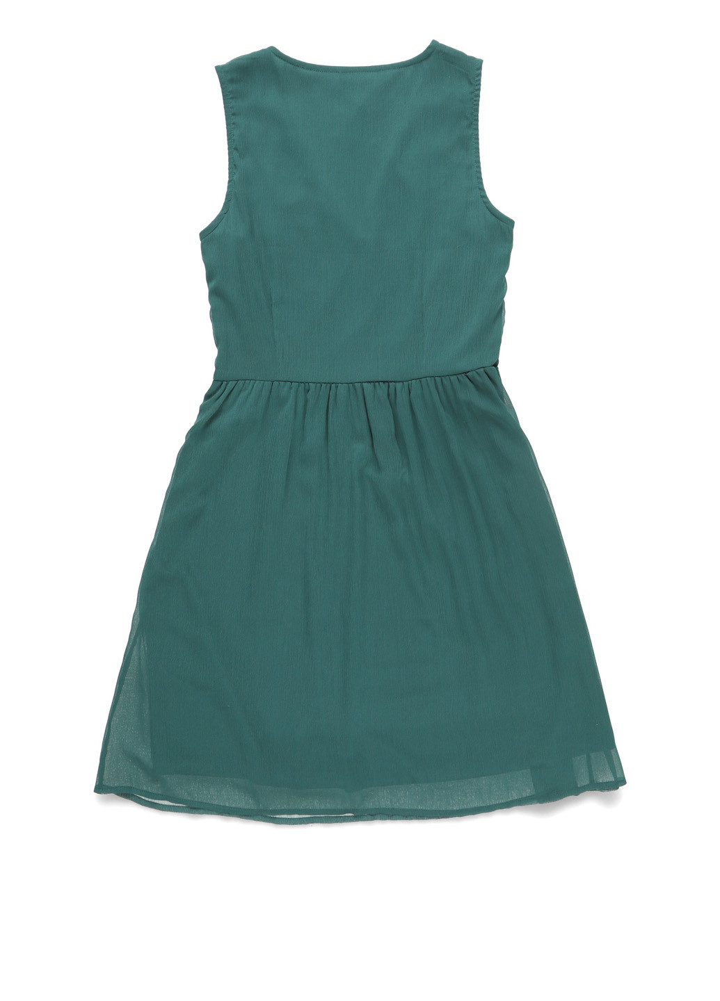 Зеленое кэжуал платье а-силуэт Vila однотонное