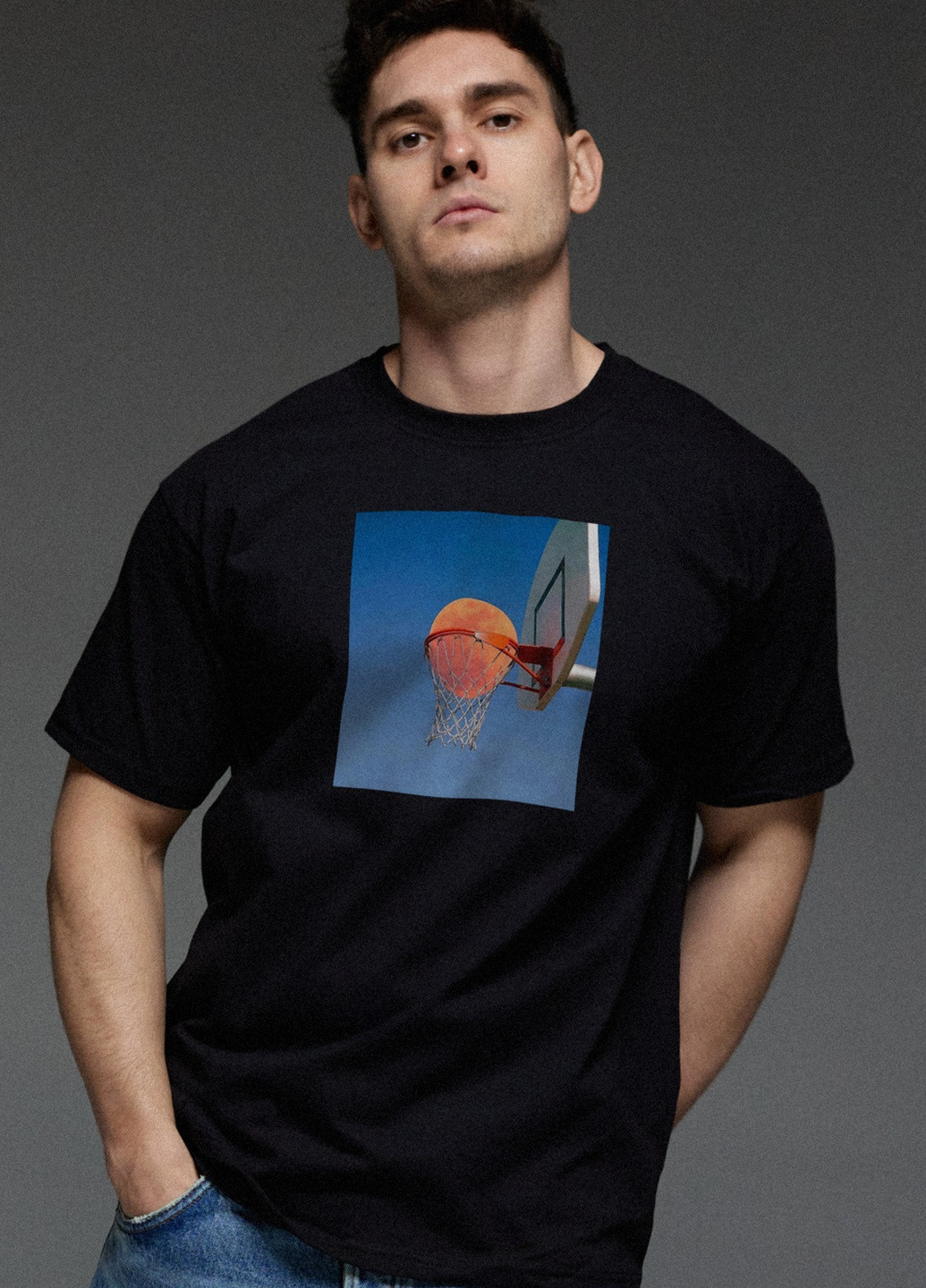 Чорна футболка чоловіча з коротким рукавом Aspirine