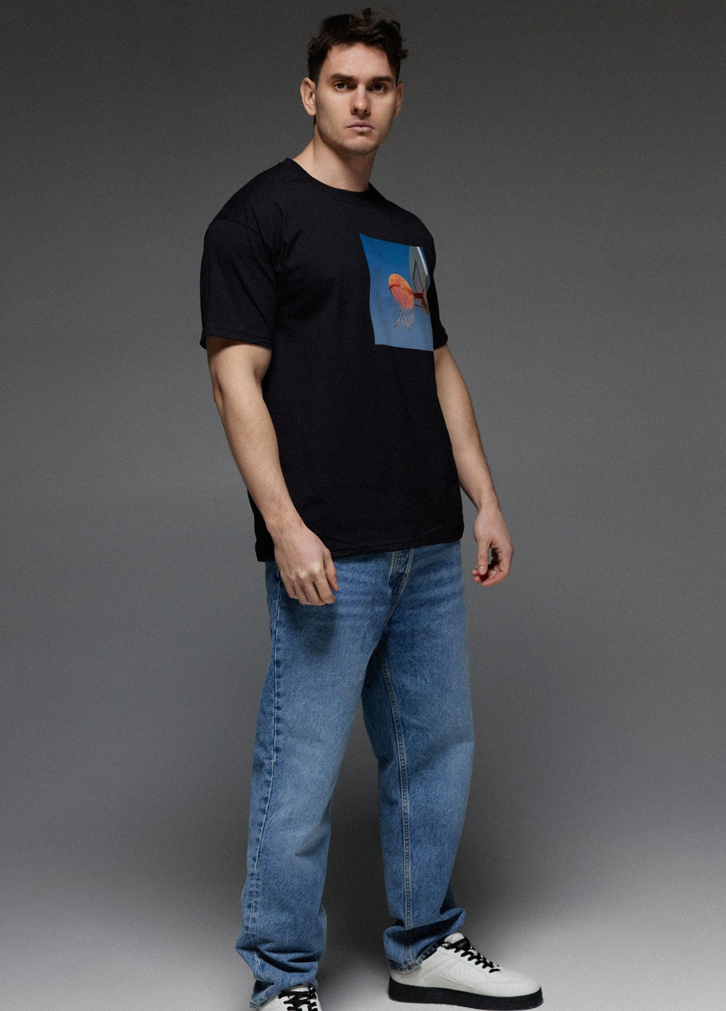 Чорна футболка чоловіча з коротким рукавом Aspirine