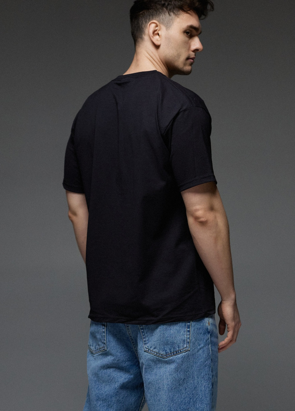 Чорна футболка чоловіча з коротким рукавом Aspirine