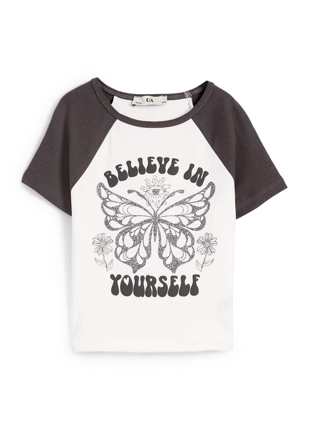 Комбинированная летняя футболка C&A