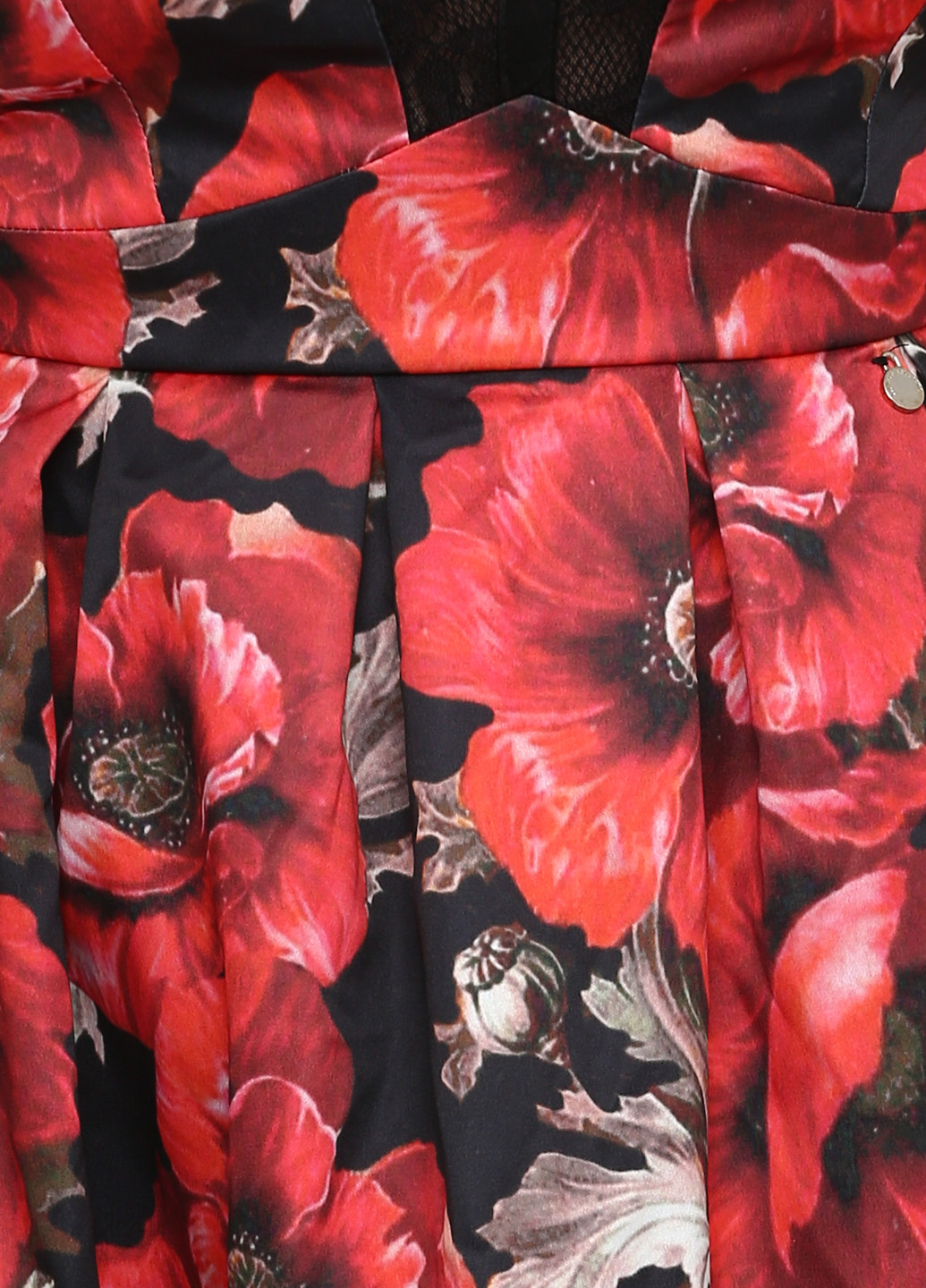 Красное кэжуал платье клеш Rinascimento с цветочным принтом
