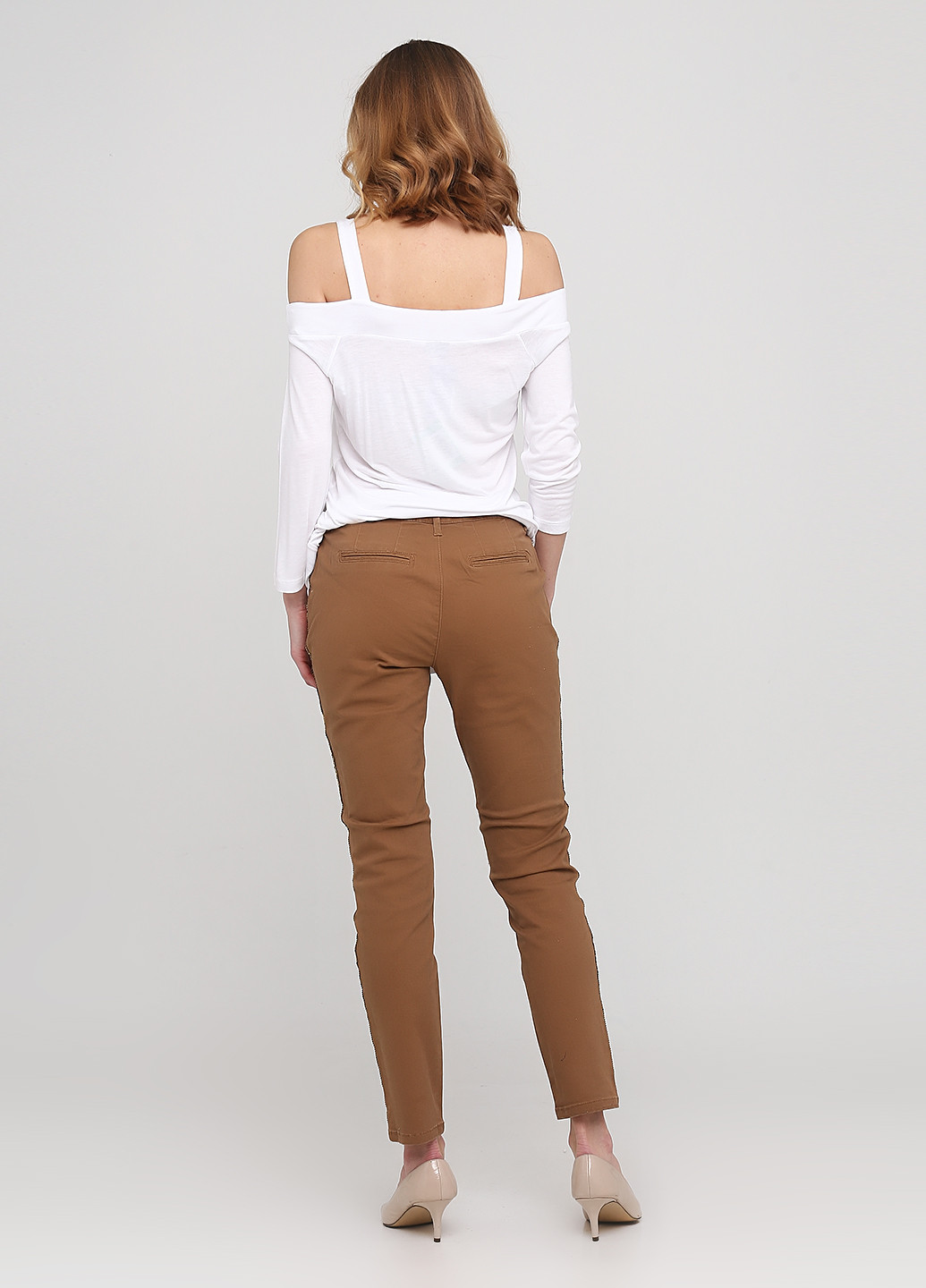 Светло-коричневые кэжуал демисезонные зауженные брюки B.C. Best Connections