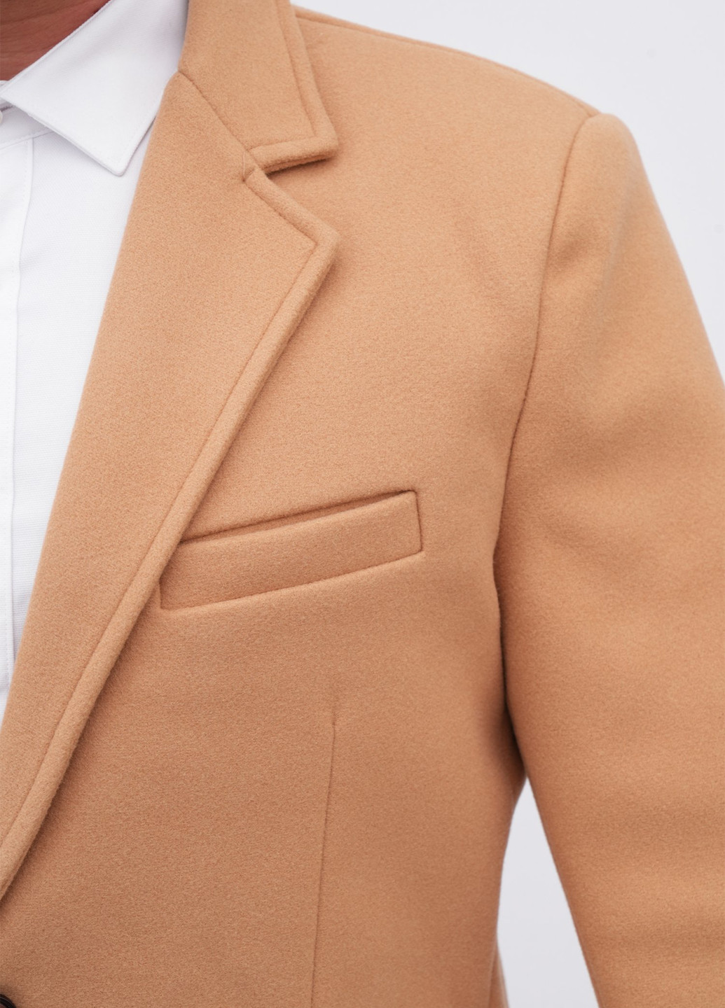 Бежеве демісезонне Пальто однобортне K.O.R