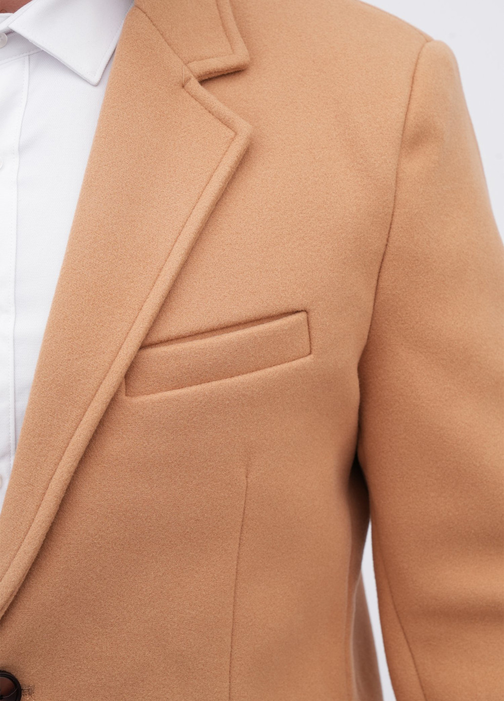 Бежеве демісезонне Пальто однобортне K.O.R