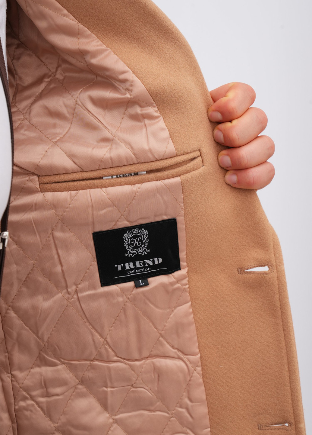 Бежеве демісезонне Пальто однобортне K.O.R