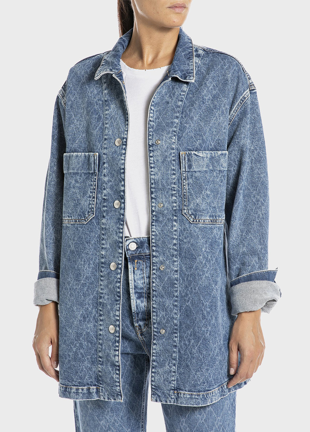 Синяя летняя куртка Replay