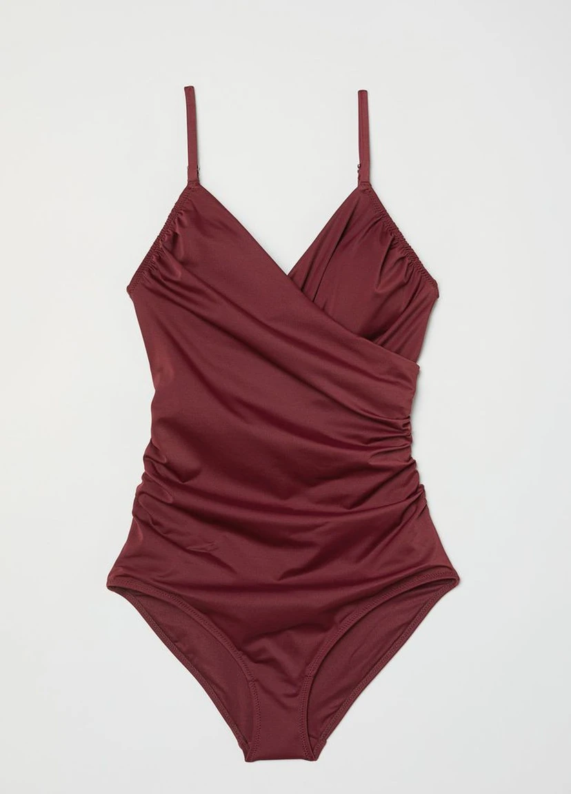 Бордовий літній купальник H&M