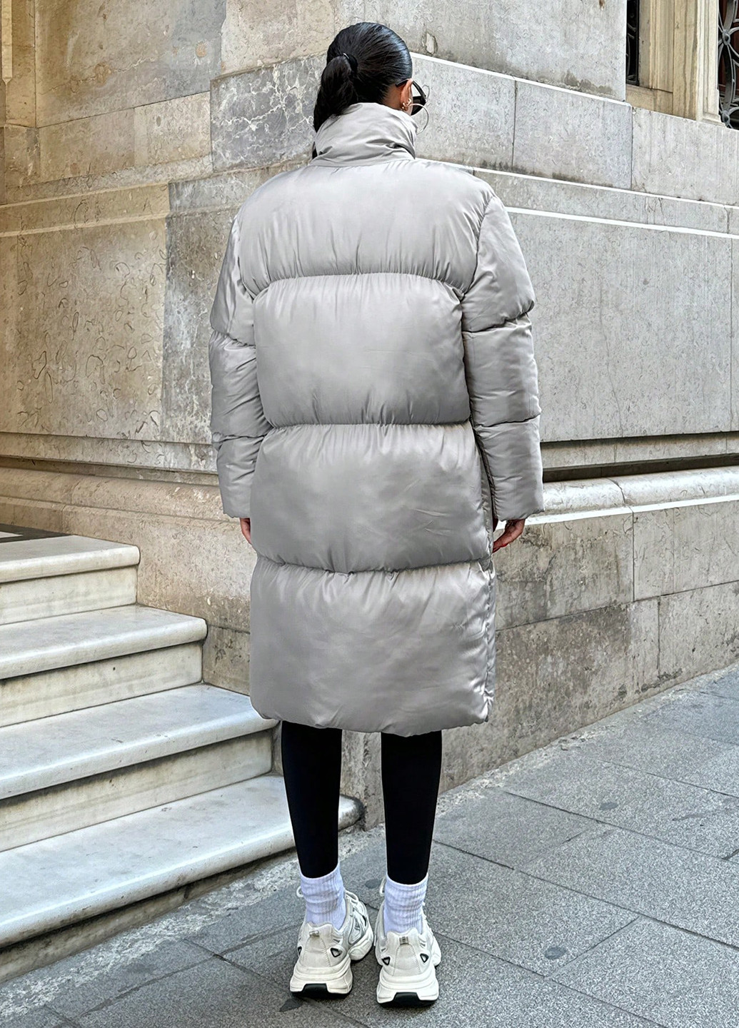 Серая зимняя куртка SHEIN