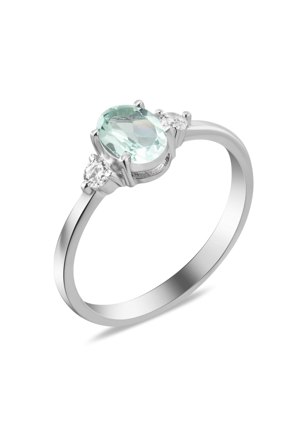 Серебряное кольцо с голубым кварцем Golden Silver (251271780)