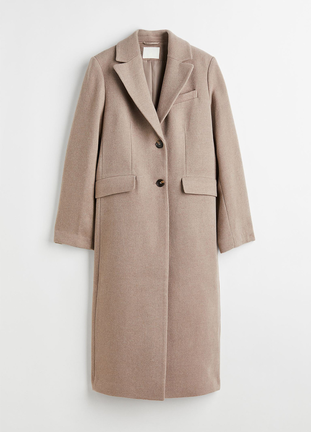 Бежевое демисезонное Пальто однобортное H&M