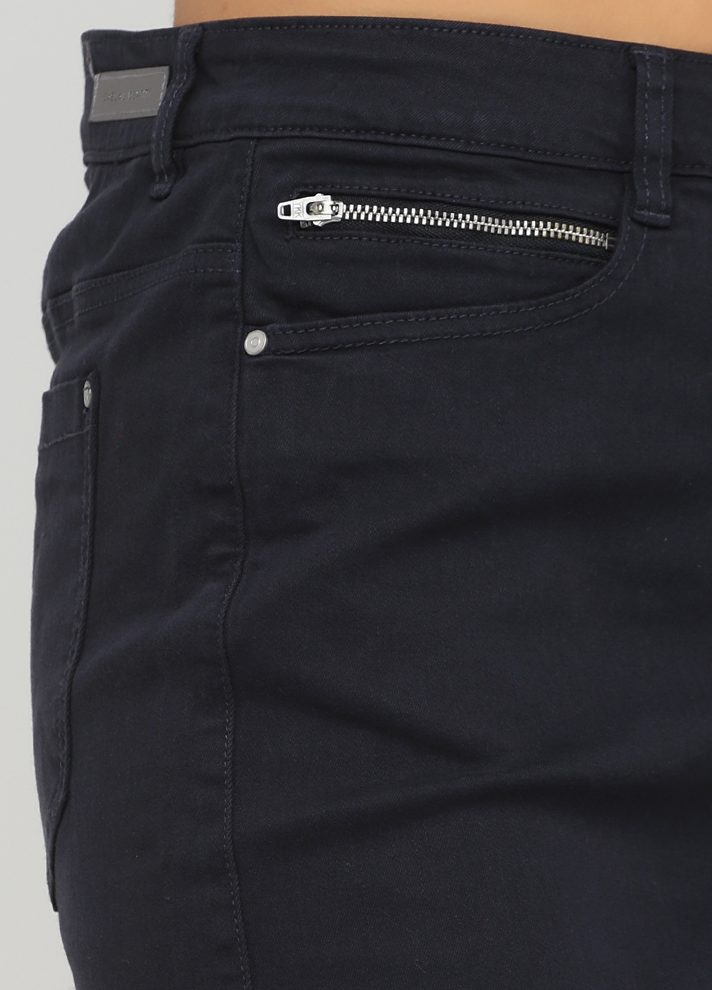 Темно-синяя джинсовая однотонная юбка Comma, casual identity карандаш