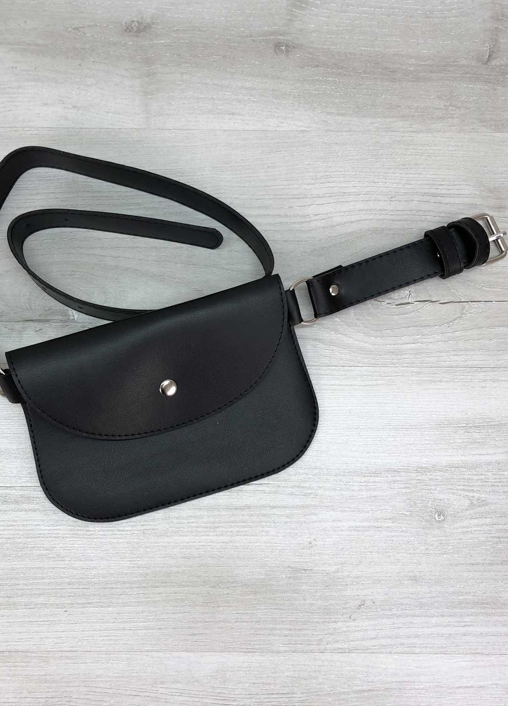 Сумка женская на пояс (бананка) клатч экокожа (wel-99404) Черная WeLassie (253982727)