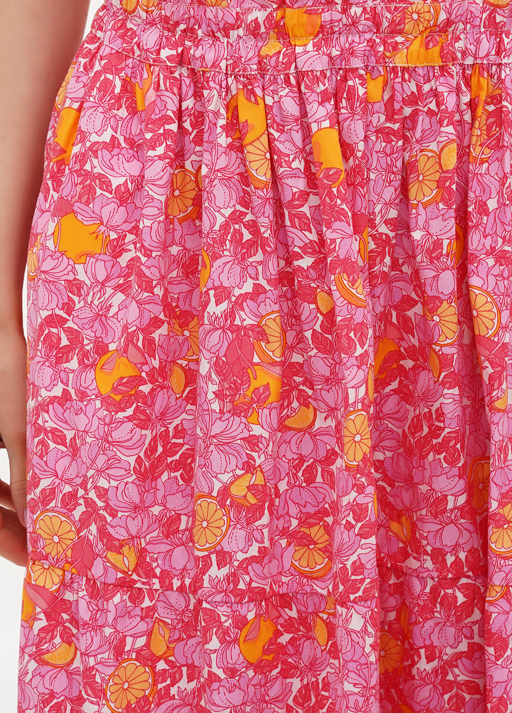 Розовое кэжуал платье на одно плечо J.Crew с цветочным принтом