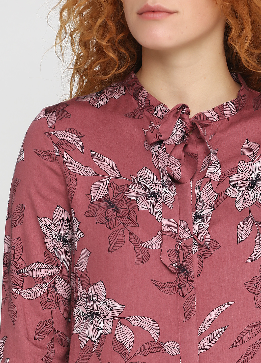 Темно-розовая летняя блуза Vila