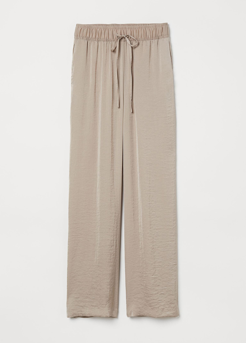Бежевые кэжуал летние прямые брюки H&M