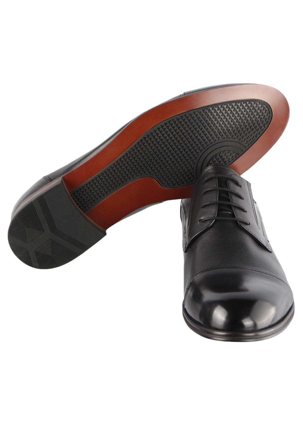Черные мужские классические туфли 196246 Buts на шнурках