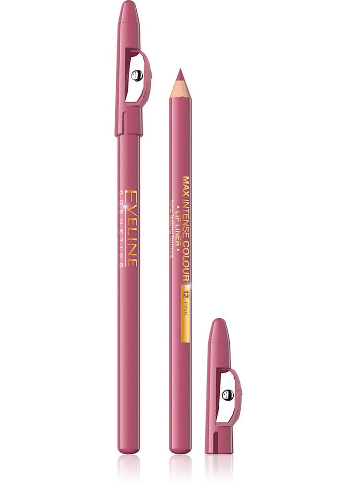 Контурний олівець для губ eveline max intense 12 pink 4 г Eveline Cosmetics 5907609339294 (256080201)