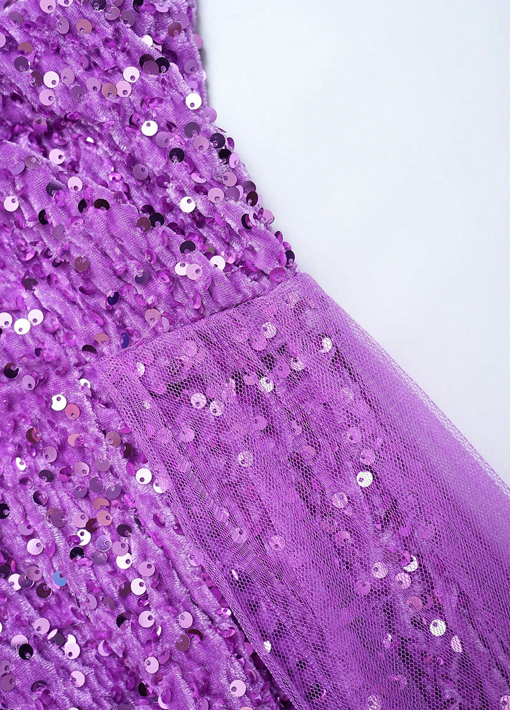 Светло-Фиолетовое вечернее платье годе, на одно плечо SHEIN однотонное