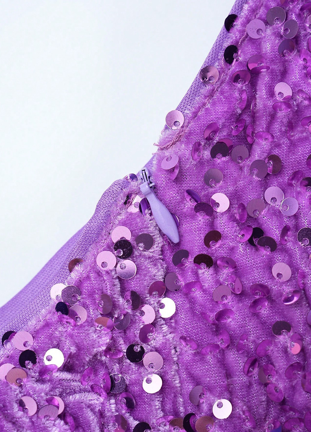 Светло-Фиолетовое вечернее платье годе, на одно плечо SHEIN однотонное