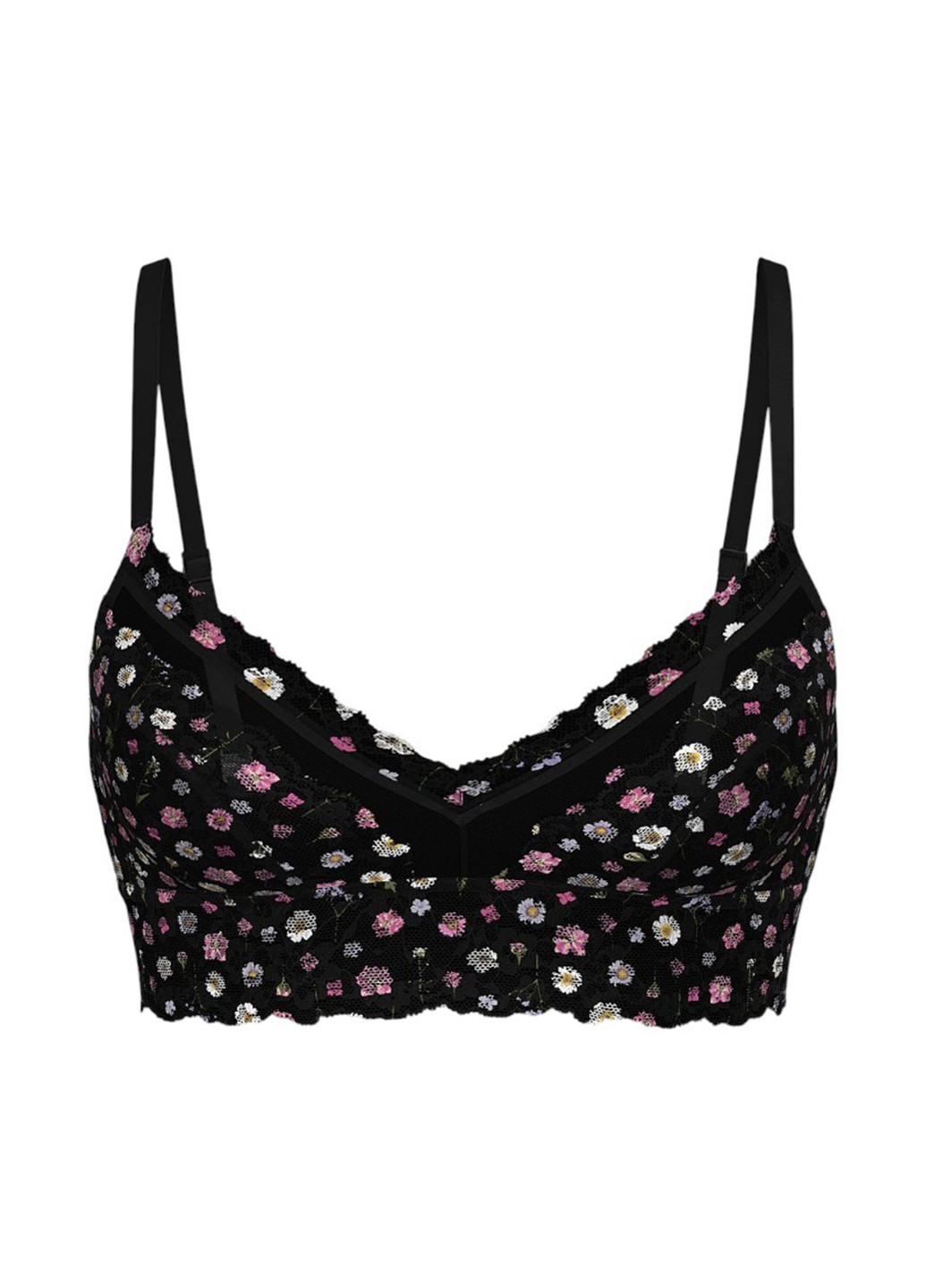Чорний бралетт бюстгальтер Victoria's Secret без кісточок поліамід, мереживо