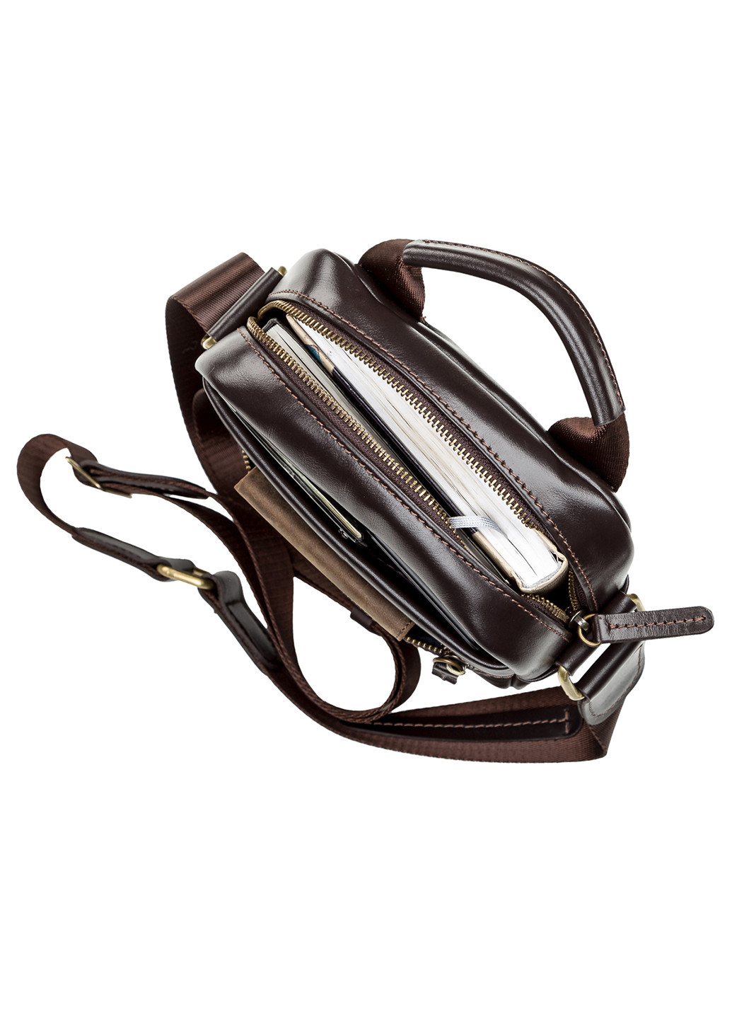 Чоловіча шкіряна сумка 18х21х7,5 см Shvigel (252133162)