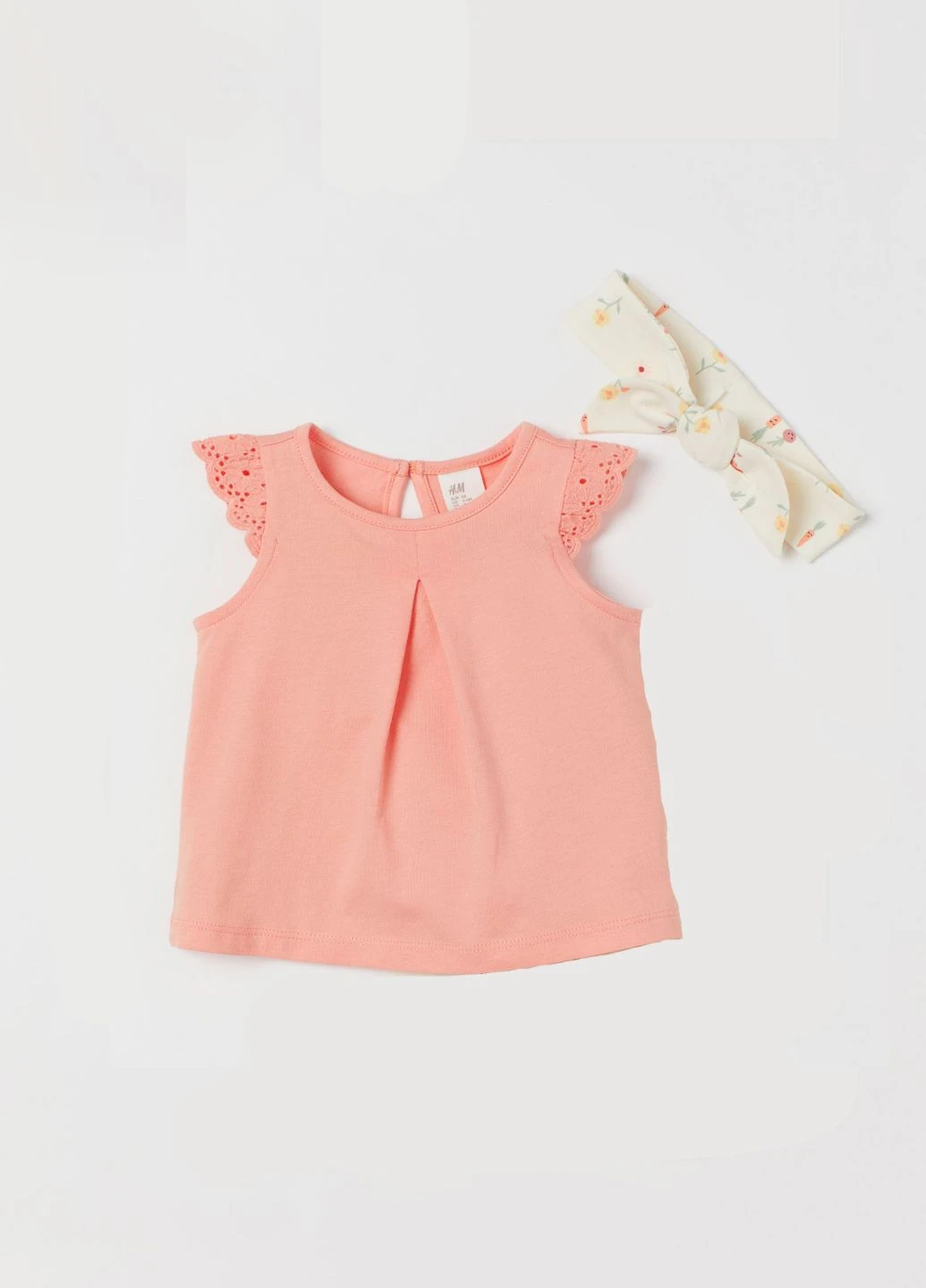 Персиковый комплект (майка, повязка) H&M