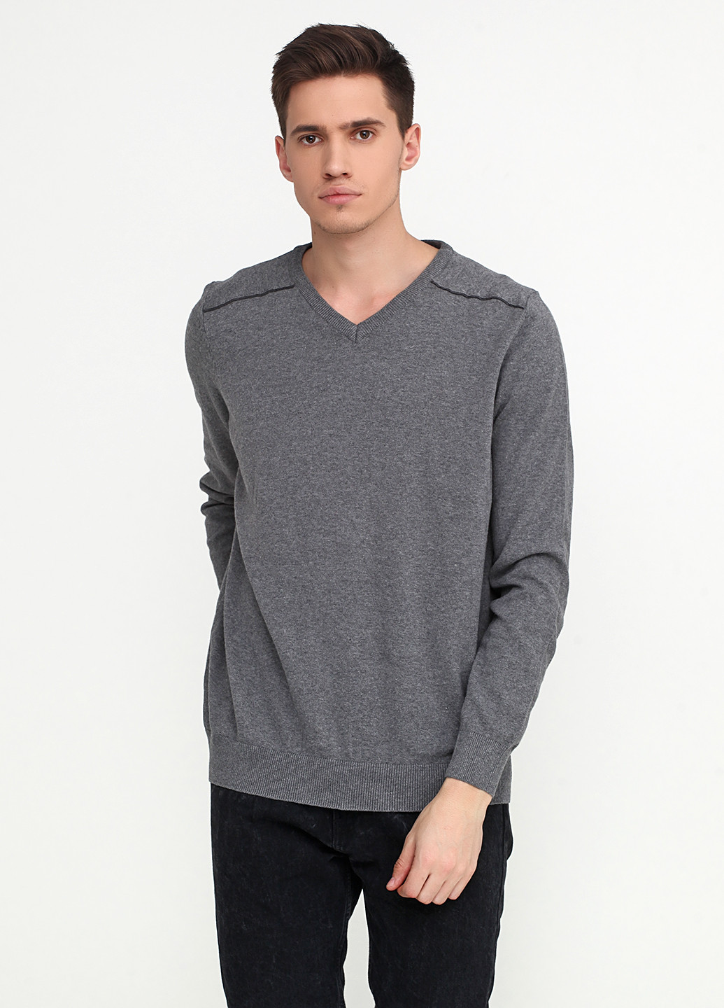 Серый демисезонный пуловер пуловер Inextenso