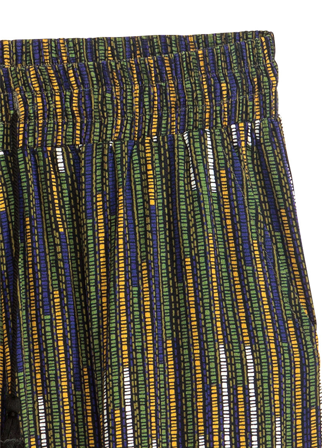 Зеленая кэжуал с абстрактным узором юбка H&M плиссе