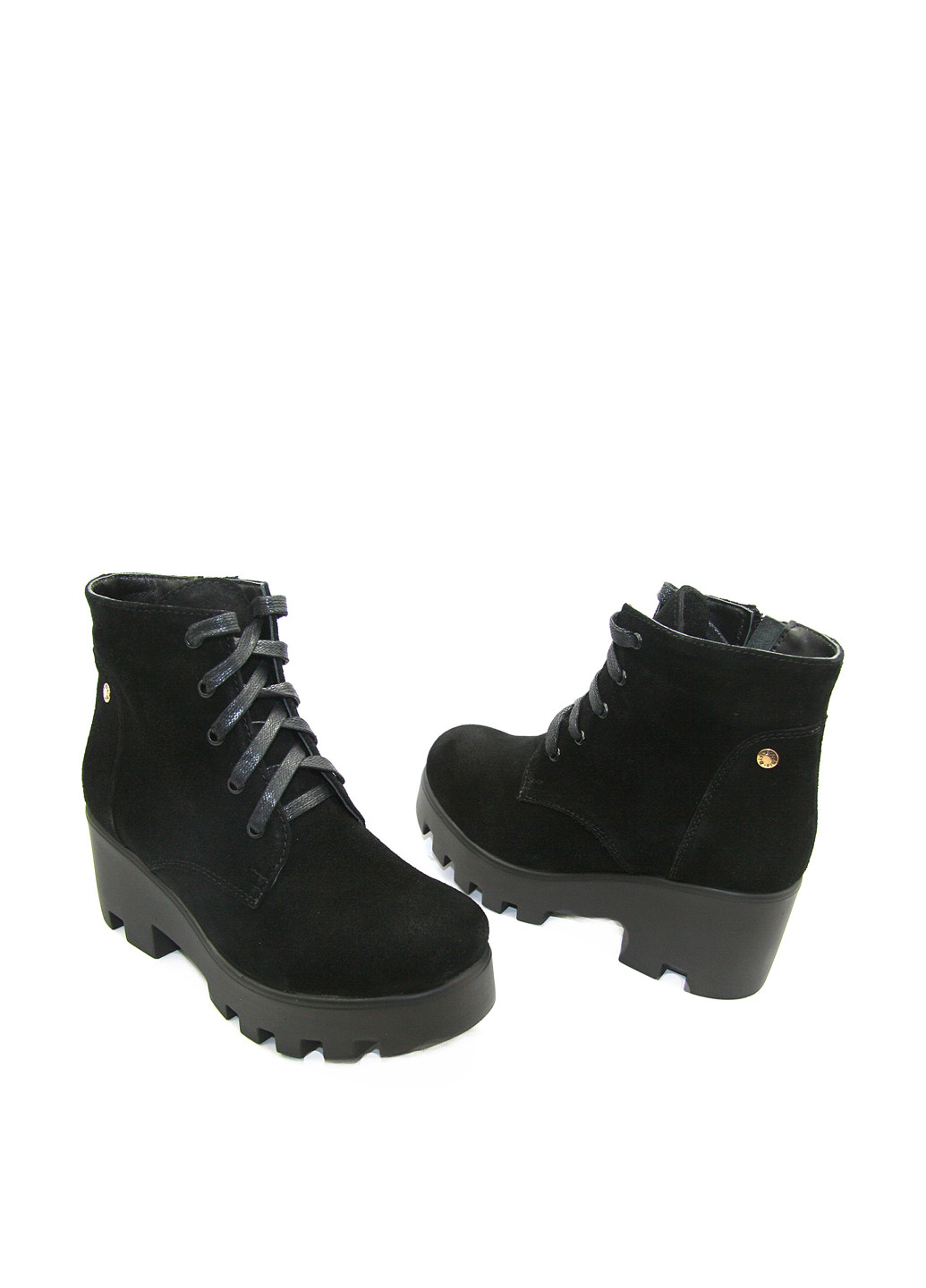 Осенние ботинки Mila на тракторной подошве, со шнуровкой из натуральной замши