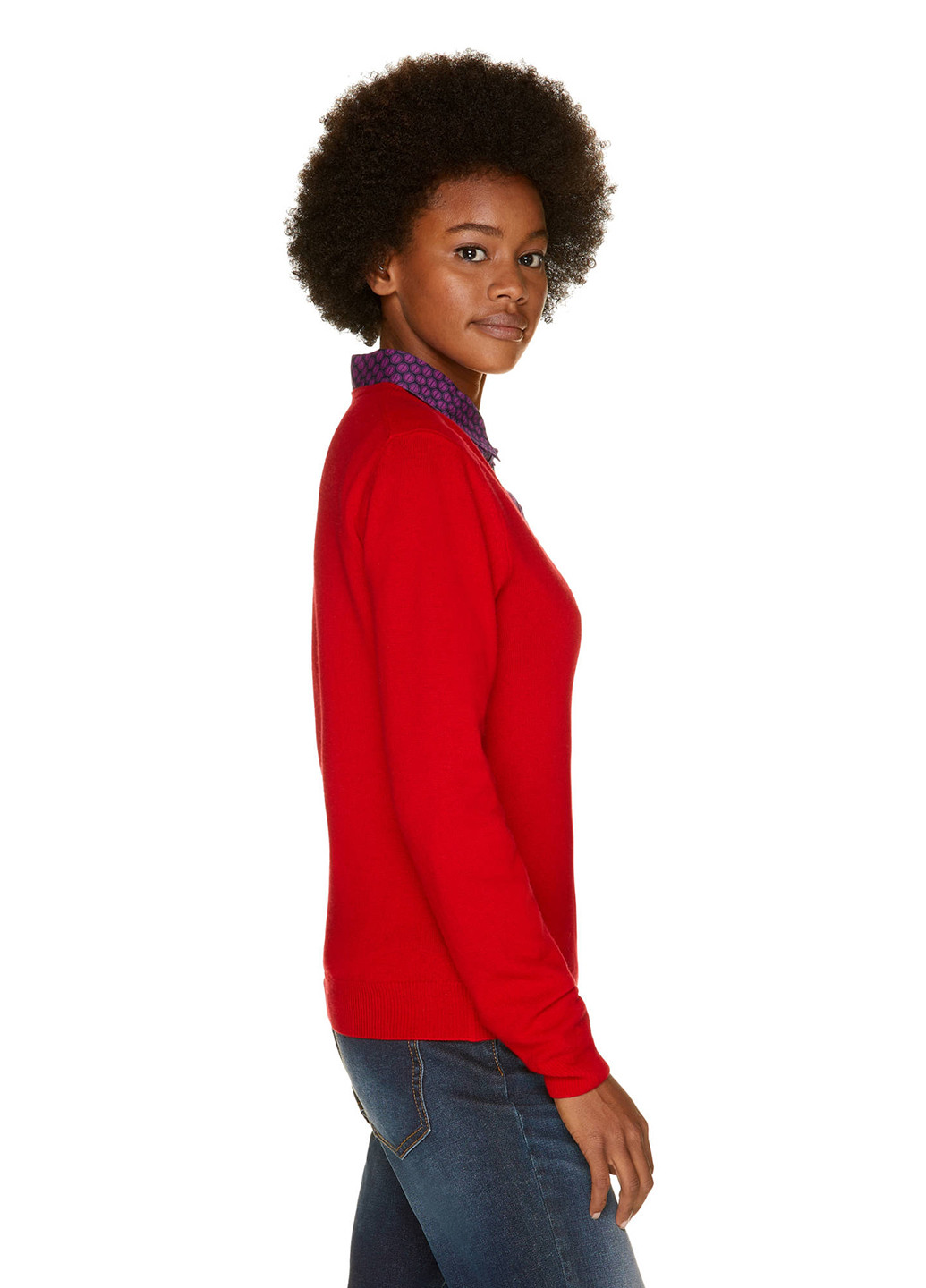 Красный демисезонный пуловер пуловер United Colors of Benetton
