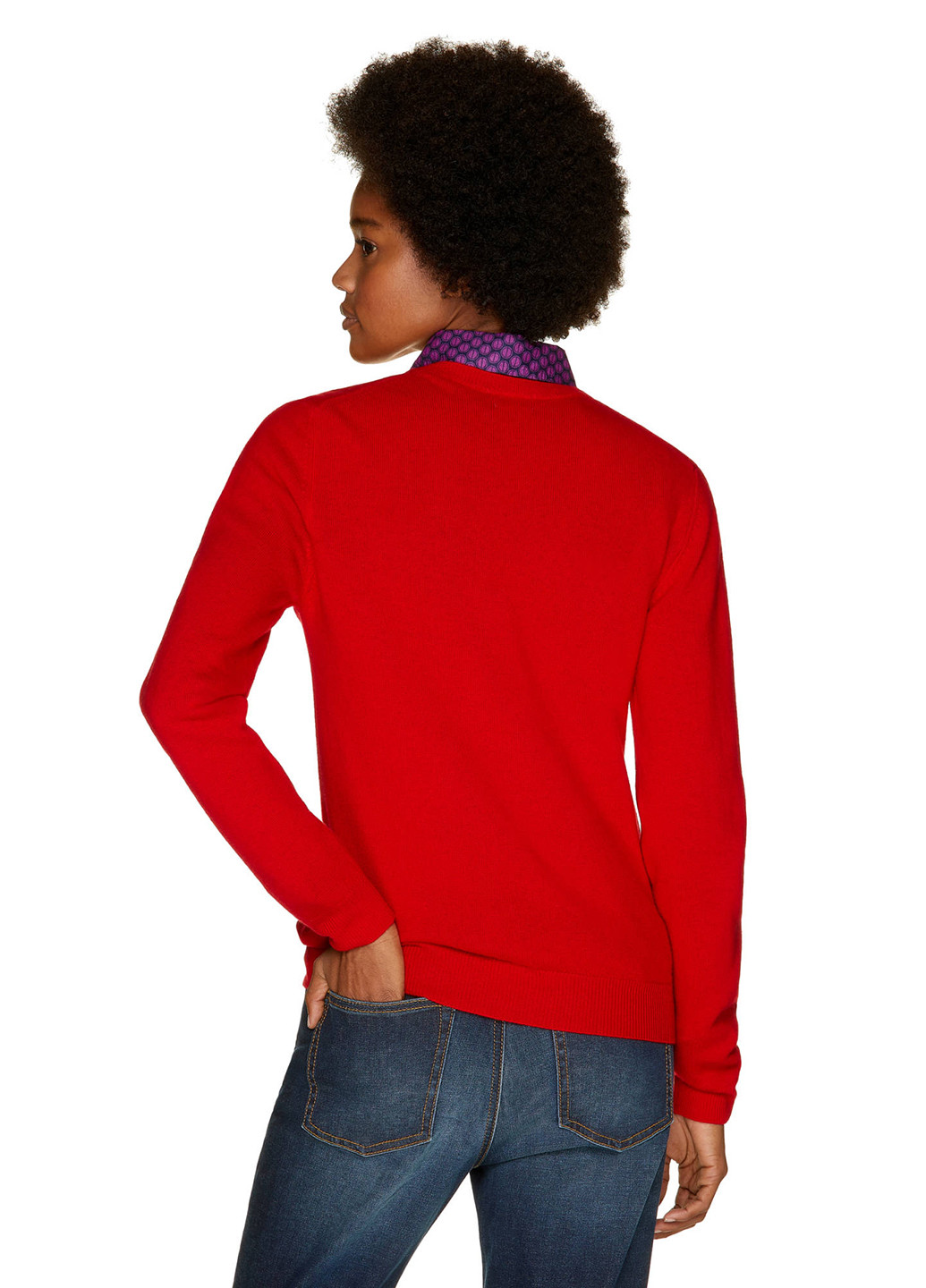 Червоний демісезонний пуловер пуловер United Colors of Benetton