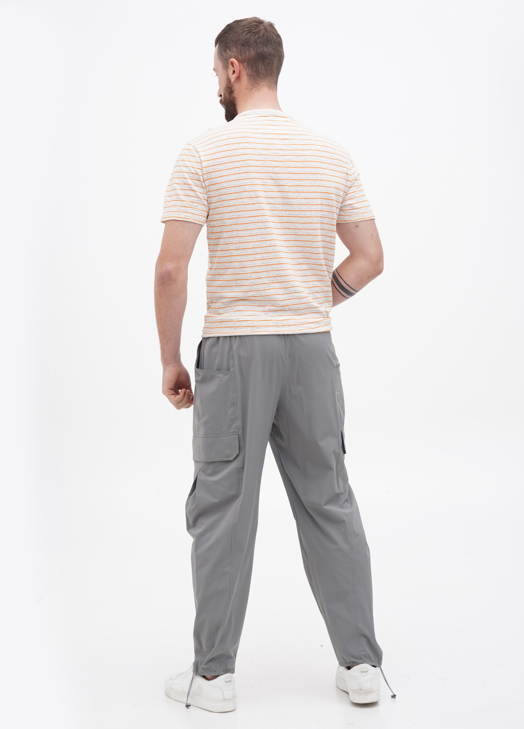 Серые кэжуал летние карго брюки Emporio Armani