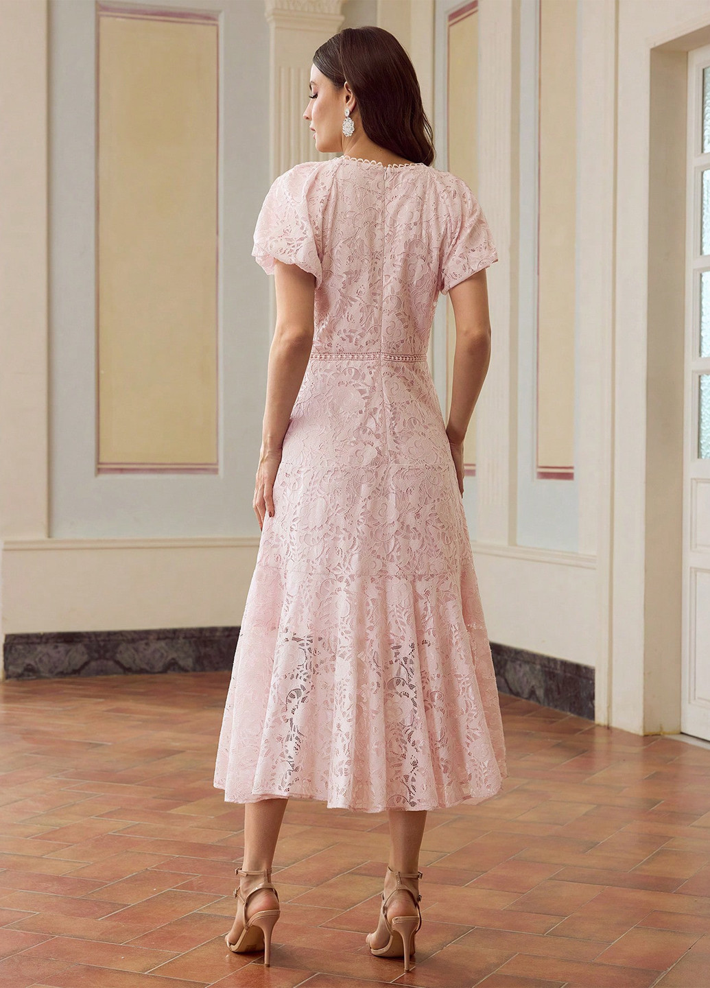 Сіро-бежева кежуал сукня в стилі армпір SHEIN однотонна