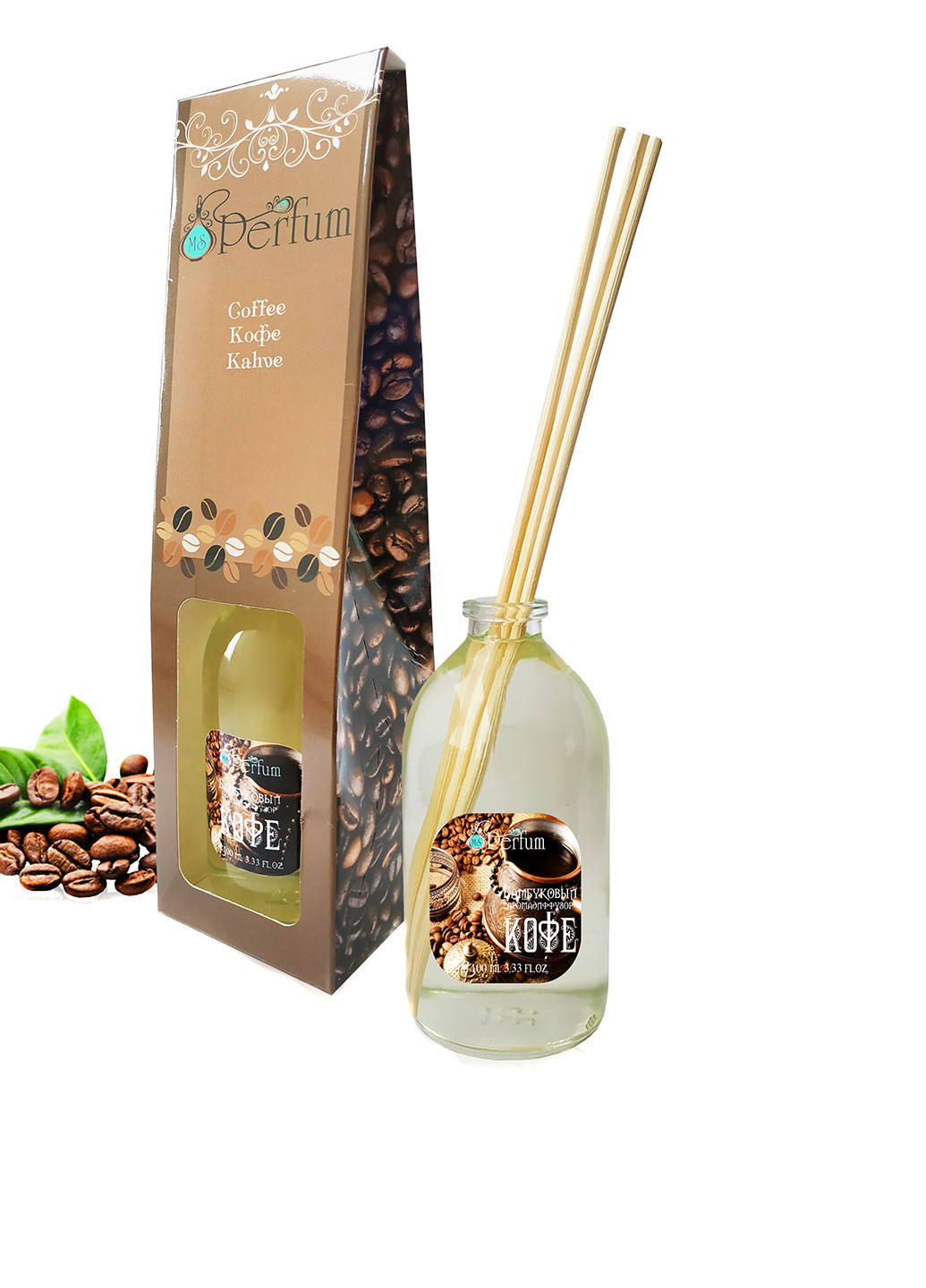 Аромадиффузор бамбуковый с ароматом кофе, 100 мл MSPerfum комбинированный