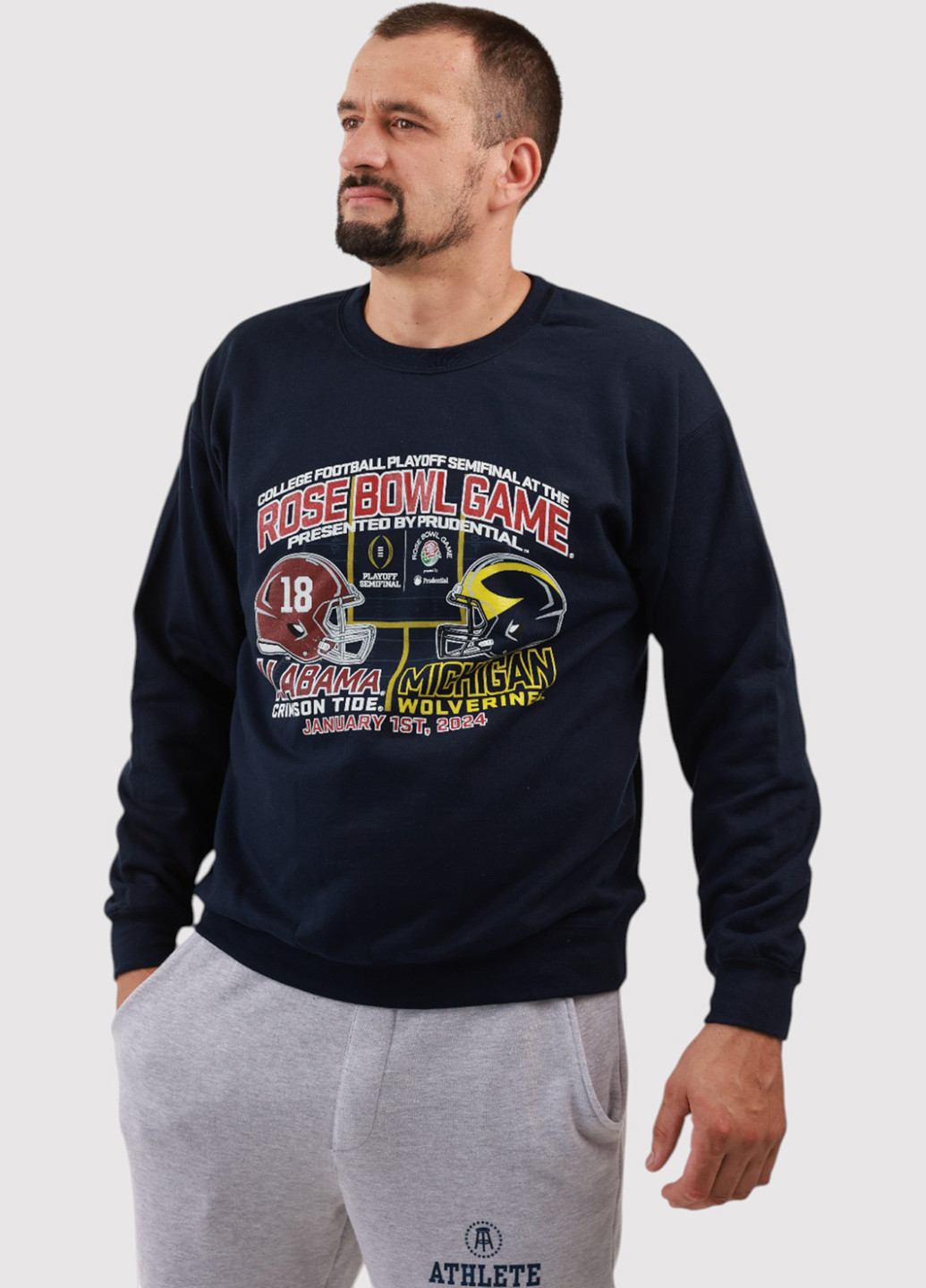 Темно-синій світшот Gildan малюнок без декору (361422256)