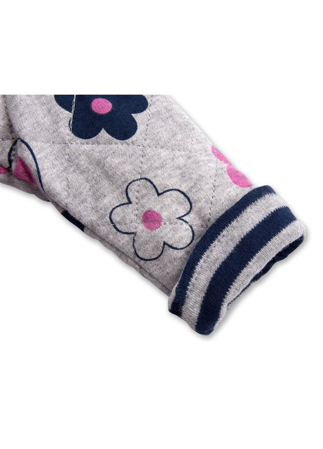 Сіра демісезонна куртка для дівчаток в комплекті зі штанцями (ead6513.0-3) Luvena Fortuna