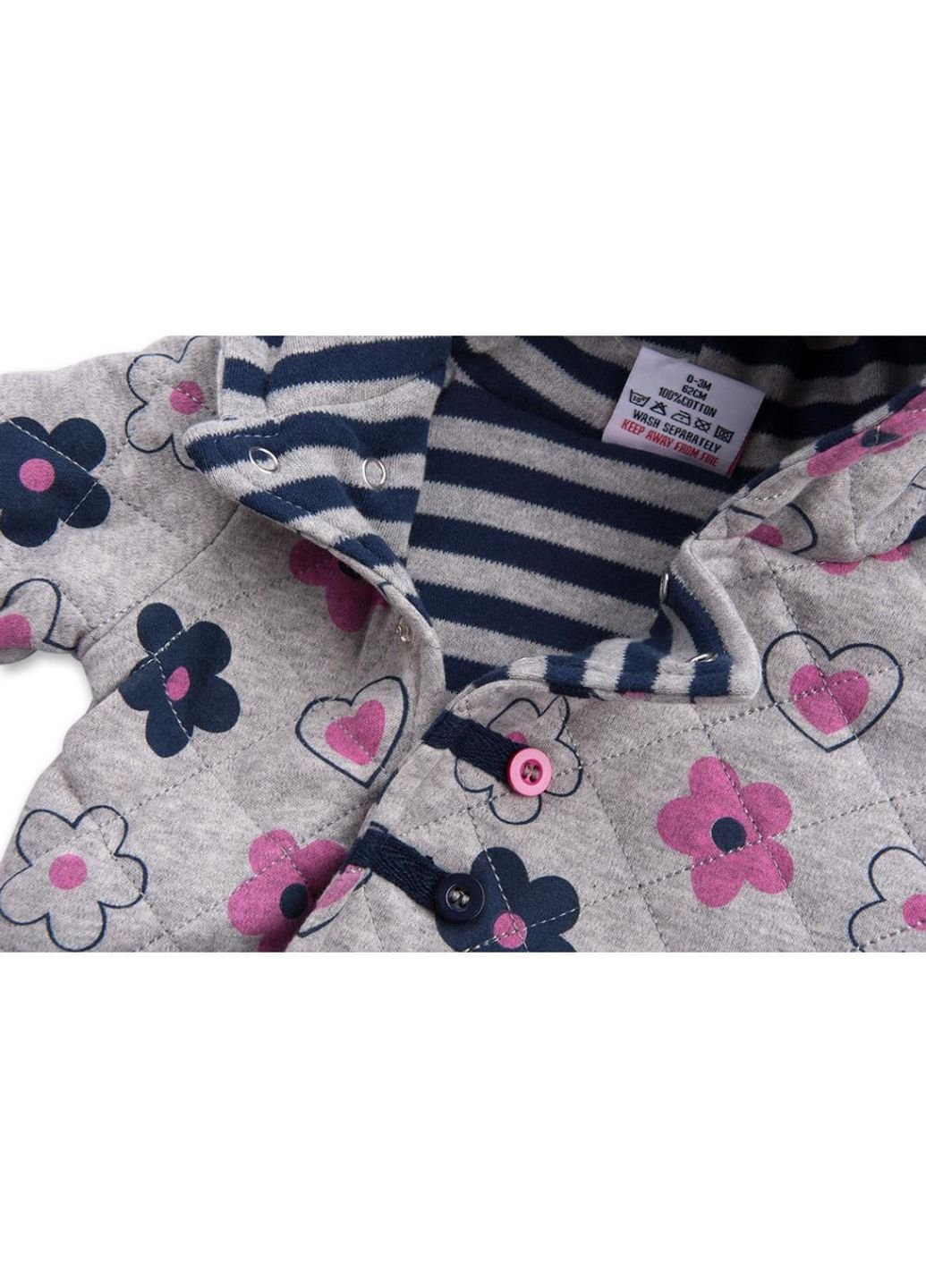 Сіра демісезонна куртка для дівчаток в комплекті зі штанцями (ead6513.0-3) Luvena Fortuna