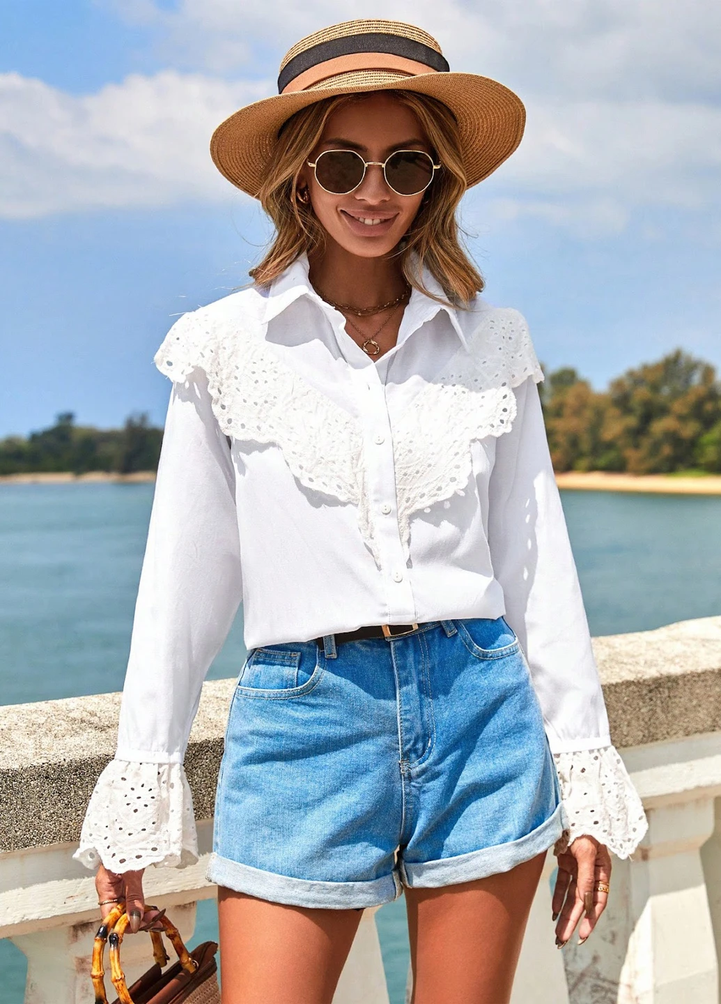 Біла блуза SHEIN