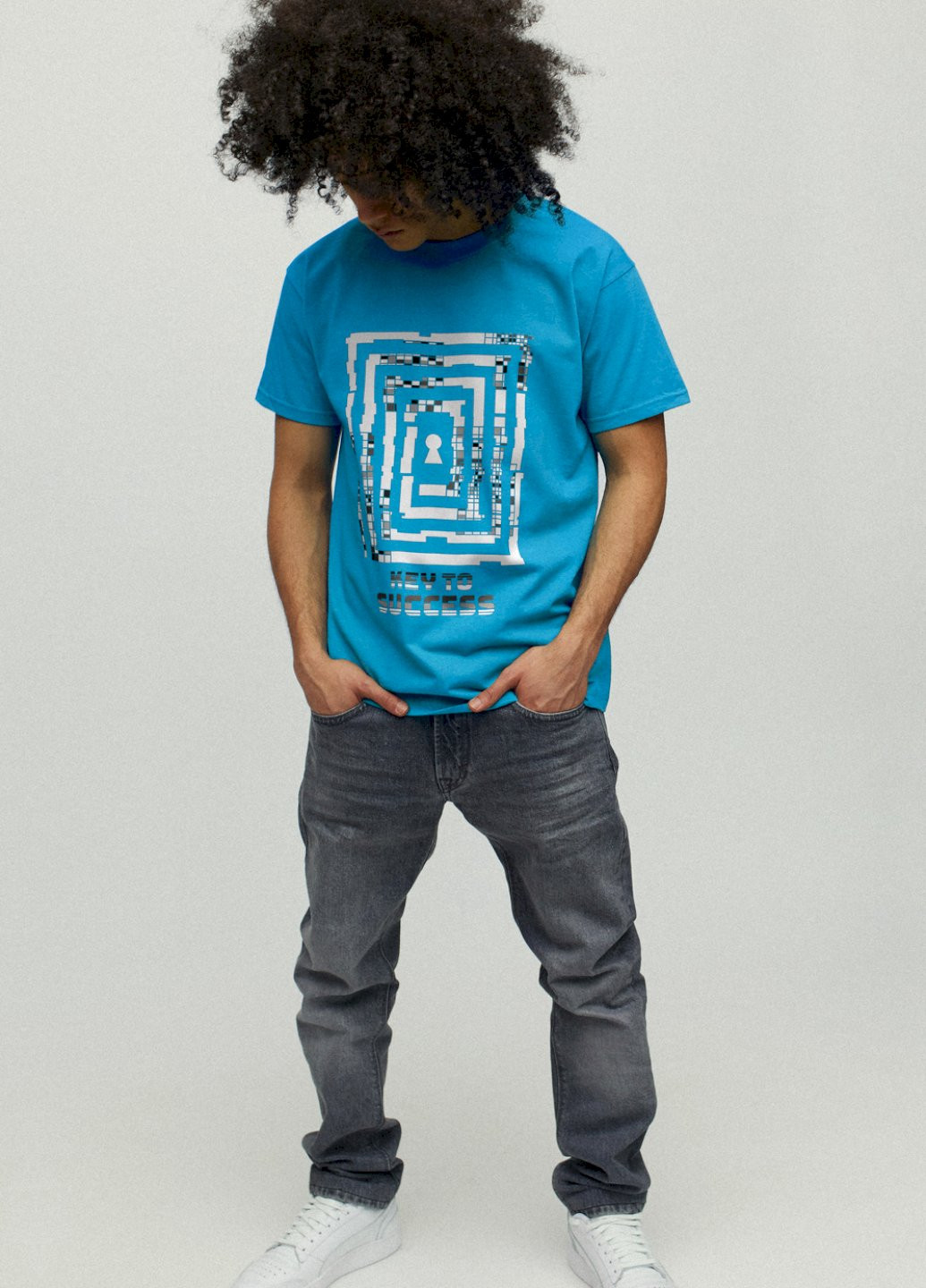 Світло-синя футболка чоловіча YAPPI